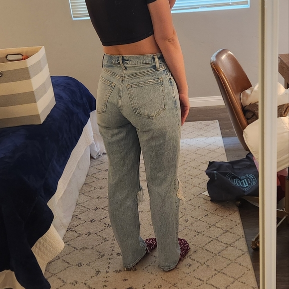 Abercrombie Curve Love 90s Ultra High Rise Straight Jeans Size 26 Regular - Picture 3 of 5